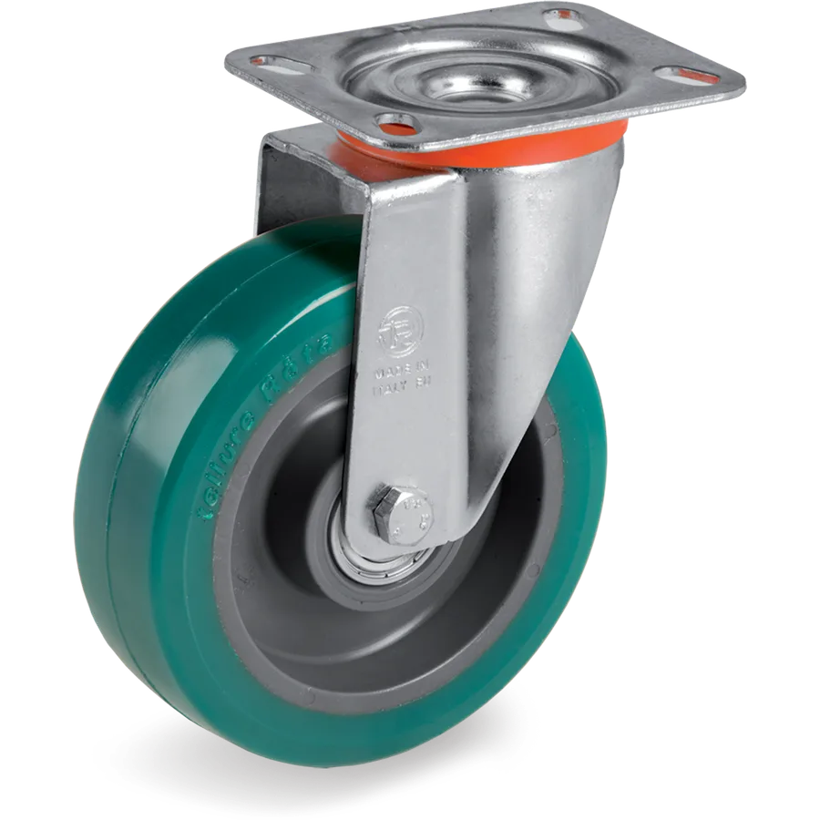Tellure Rôta 624423 – Rueda giratoria de poliuretano TR-Roll Ø125×40 mm