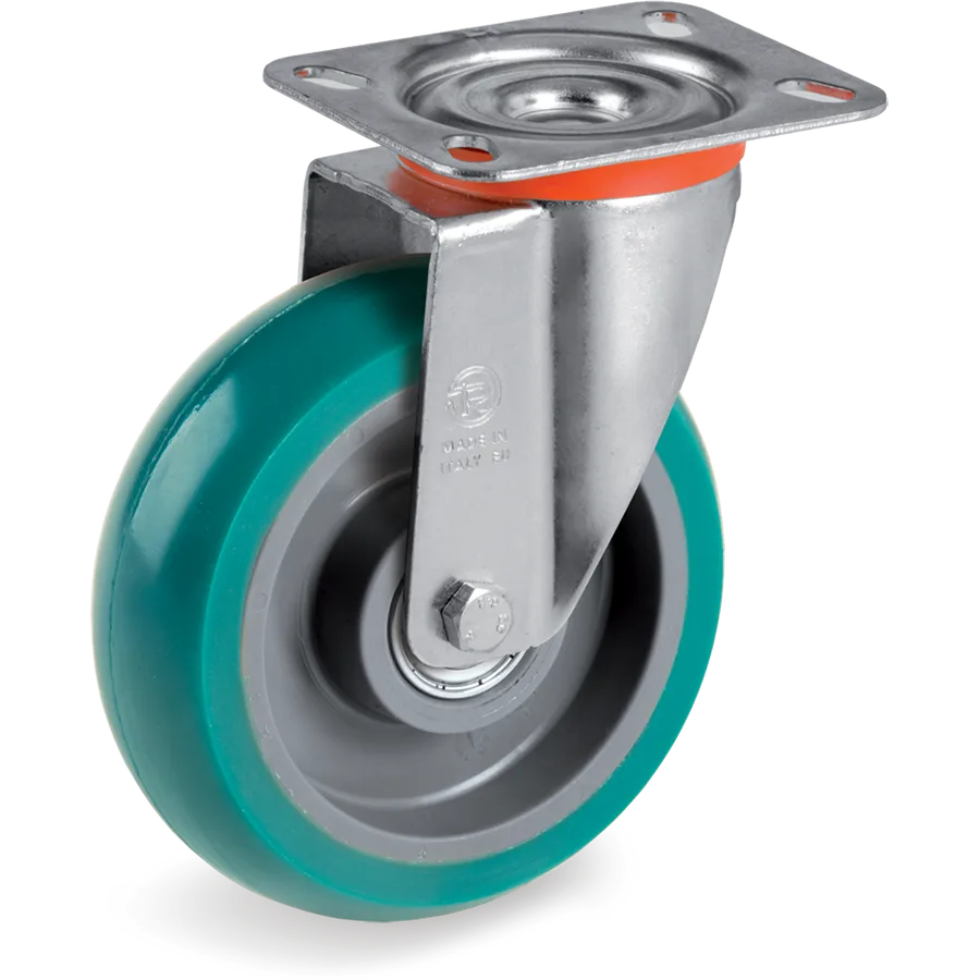 Tellure Rôta 624424 – Rueda giratoria de poliuretano TR-Roll Ø160×50 mm