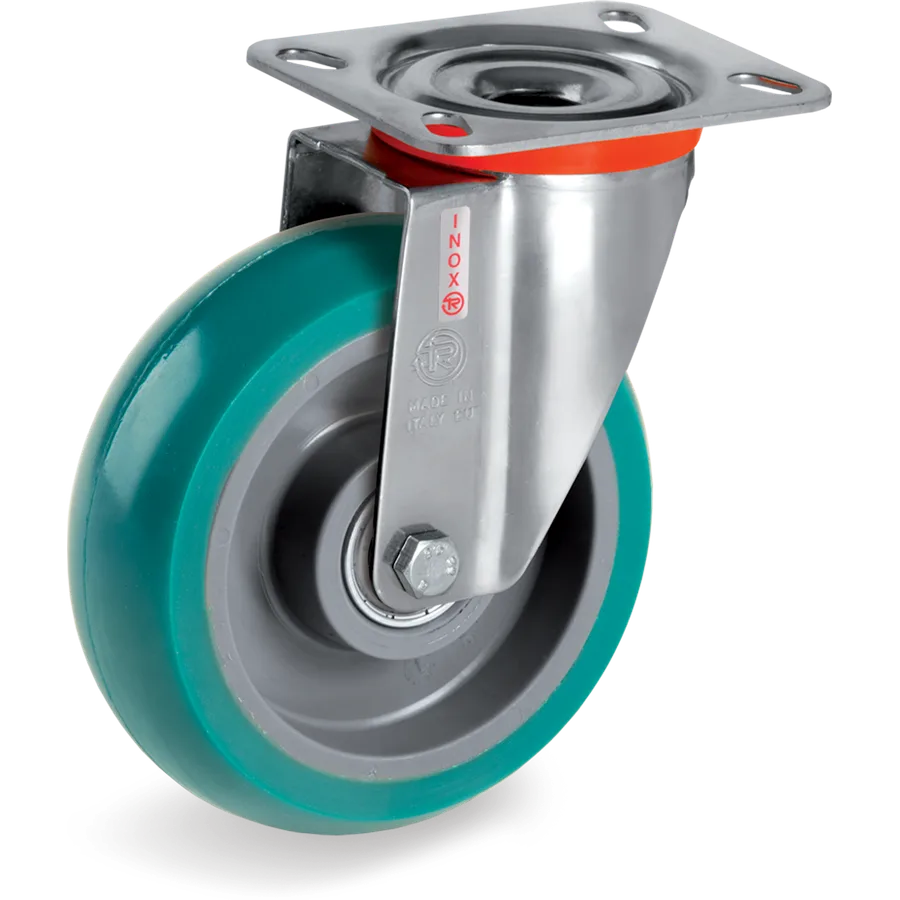 Tellure Rôta 625103 – Rueda giratoria de poliuretano TR-Roll Ø125×40 mm