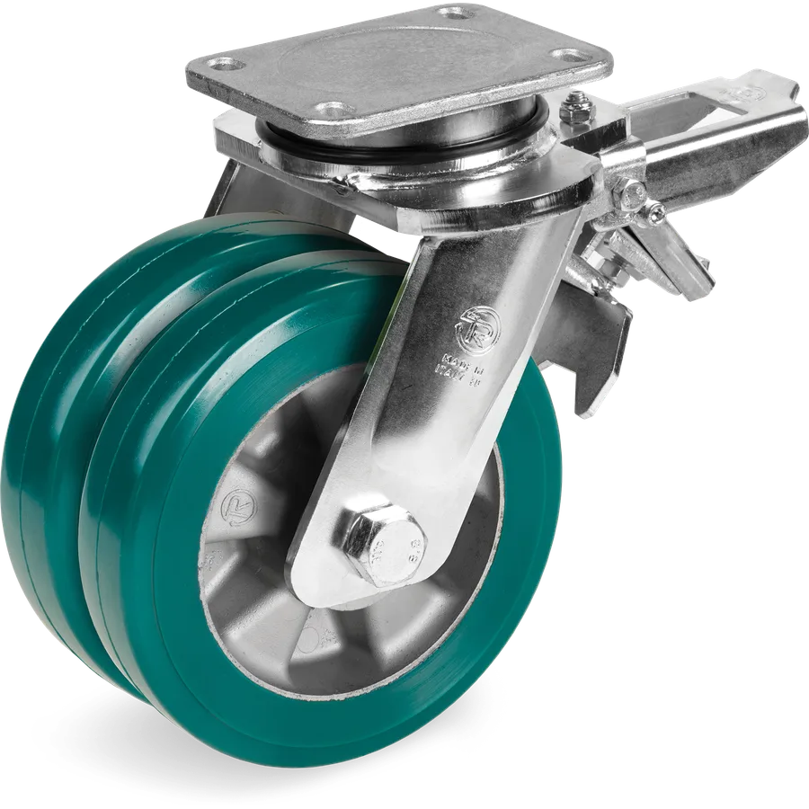 Tellure Rôta 628274 – TR-Roll polyurethane swivel castor Ø160 mm with brake
