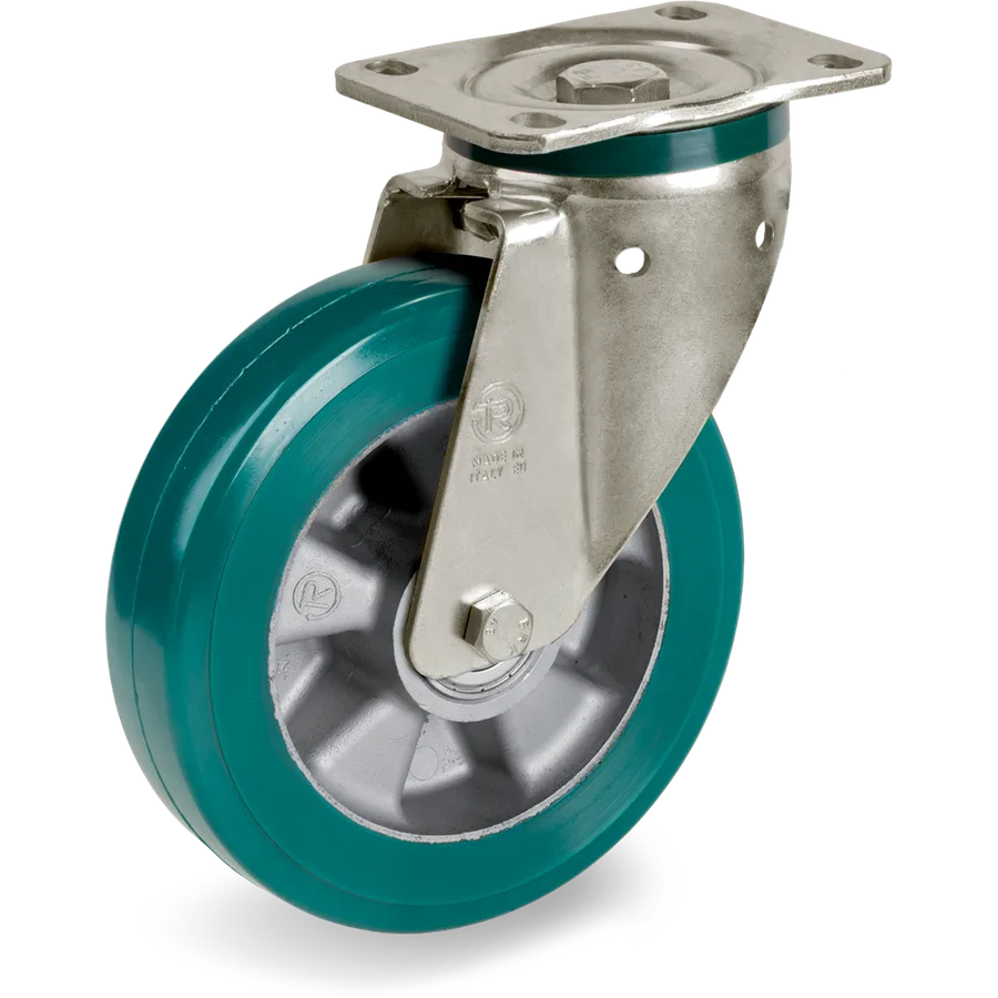 Tellure Rôta 625016 – Rueda giratoria de poliuretano TR-Roll Ø200×50 mm