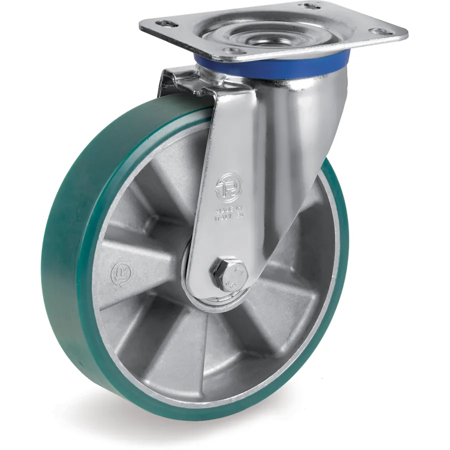 Tellure Rôta 624514 – Rueda giratoria de poliuretano TR-Roll Ø150×40 mm