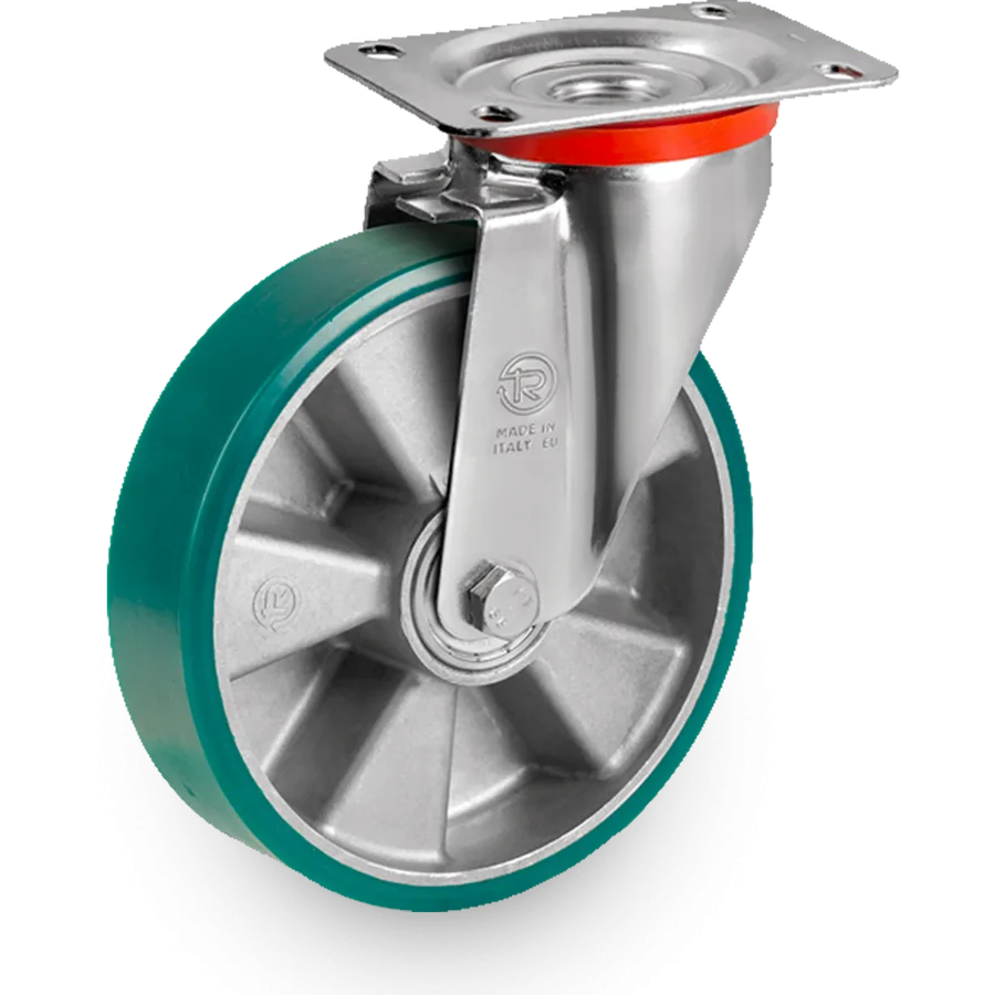 Tellure Rôta 625952 – Rueda giratoria de poliuretano TR-Roll Ø100×30 mm