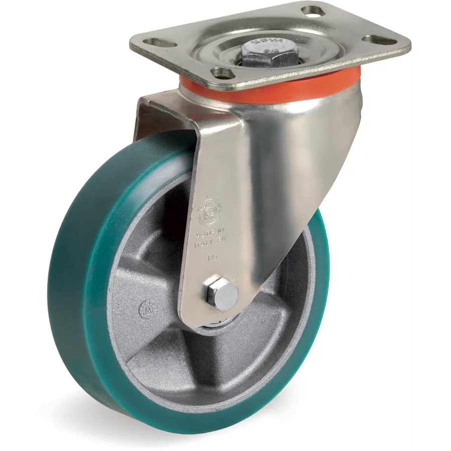 Tellure Rôta 627612 – TR-Roll polyurethane swivel castor Ø100×30 mm