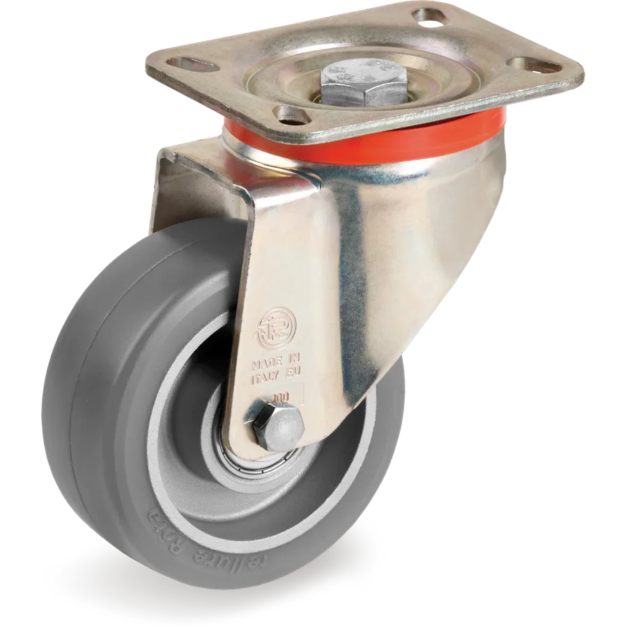 Tellure Rôta 627613ESD – Rueda giratoria de poliuretano TR-Roll ESD Ø125×40 mm