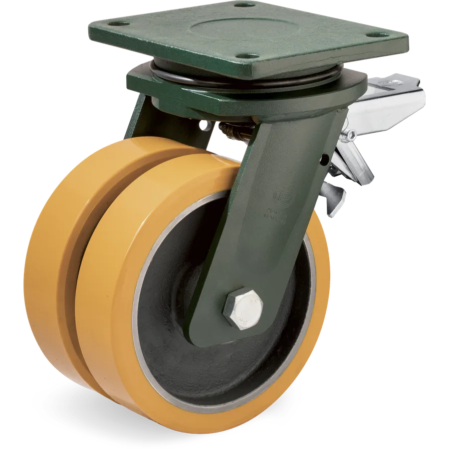 Tellure Rôta 648772 – Rueda giratoria de poliuretano TR Ø125 mm con freno