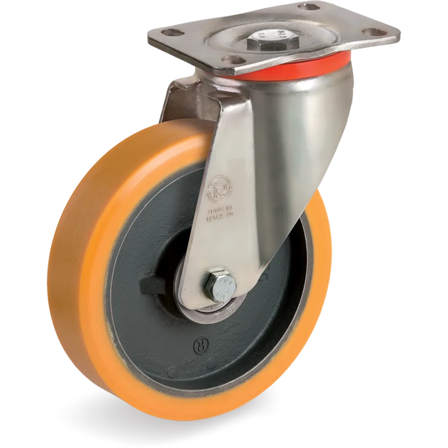 Tellure Rôta 645852 – TR polyurethane swivel castor Ø100×38 mm