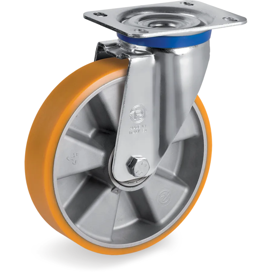 Tellure Rôta 659604 – Rueda giratoria de poliuretano TR Ø150×40 mm