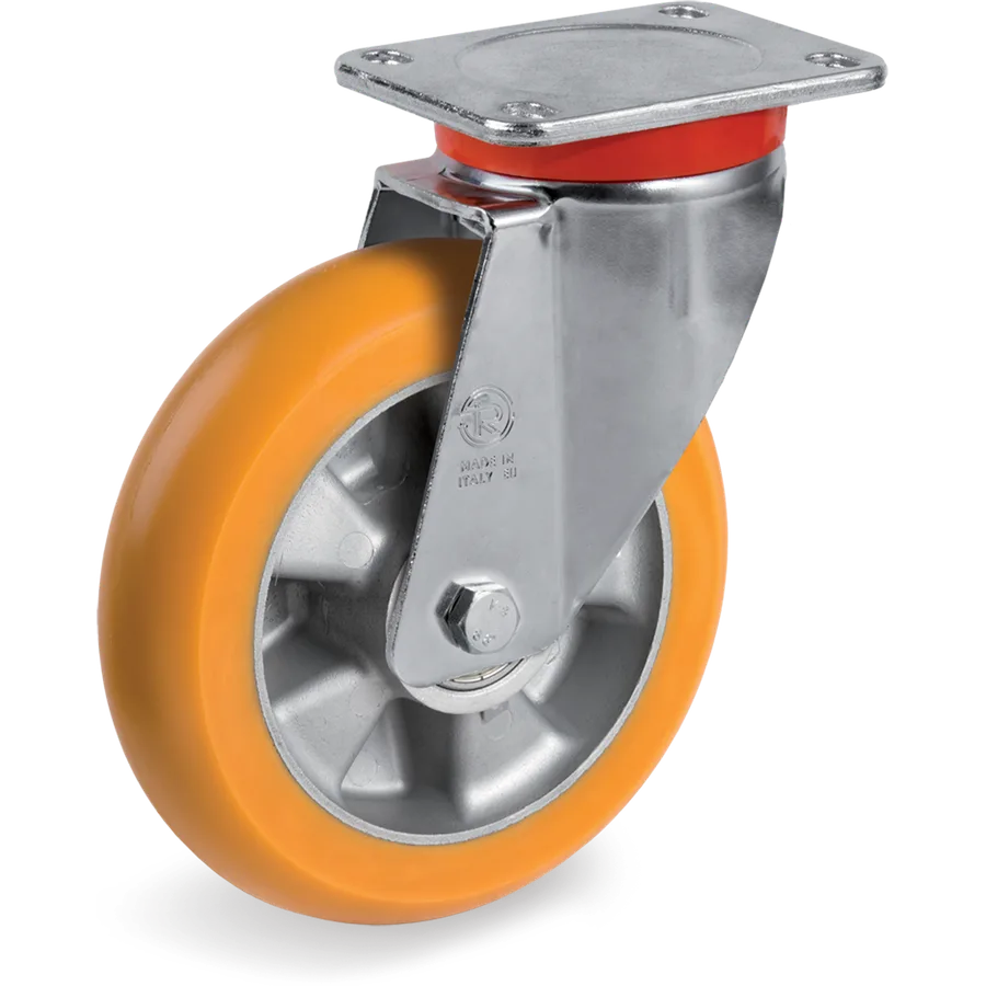 Tellure Rôta 655926 – TR polyurethane swivel castor Ø200×50 mm