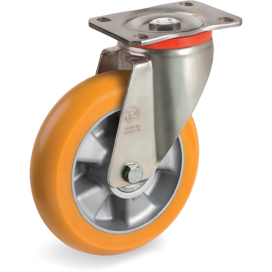 Tellure Rôta 655916 – TR polyurethane swivel castor Ø200×50 mm