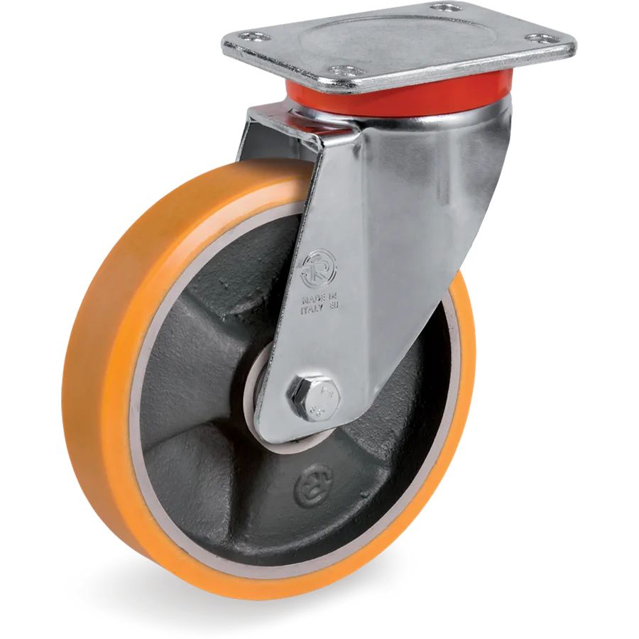 Tellure Rôta 657805 – Rueda giratoria de poliuretano TR Ø175×35 mm