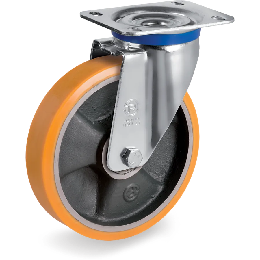 Tellure Rôta 657214 – TR polyurethane swivel castor Ø150×35 mm