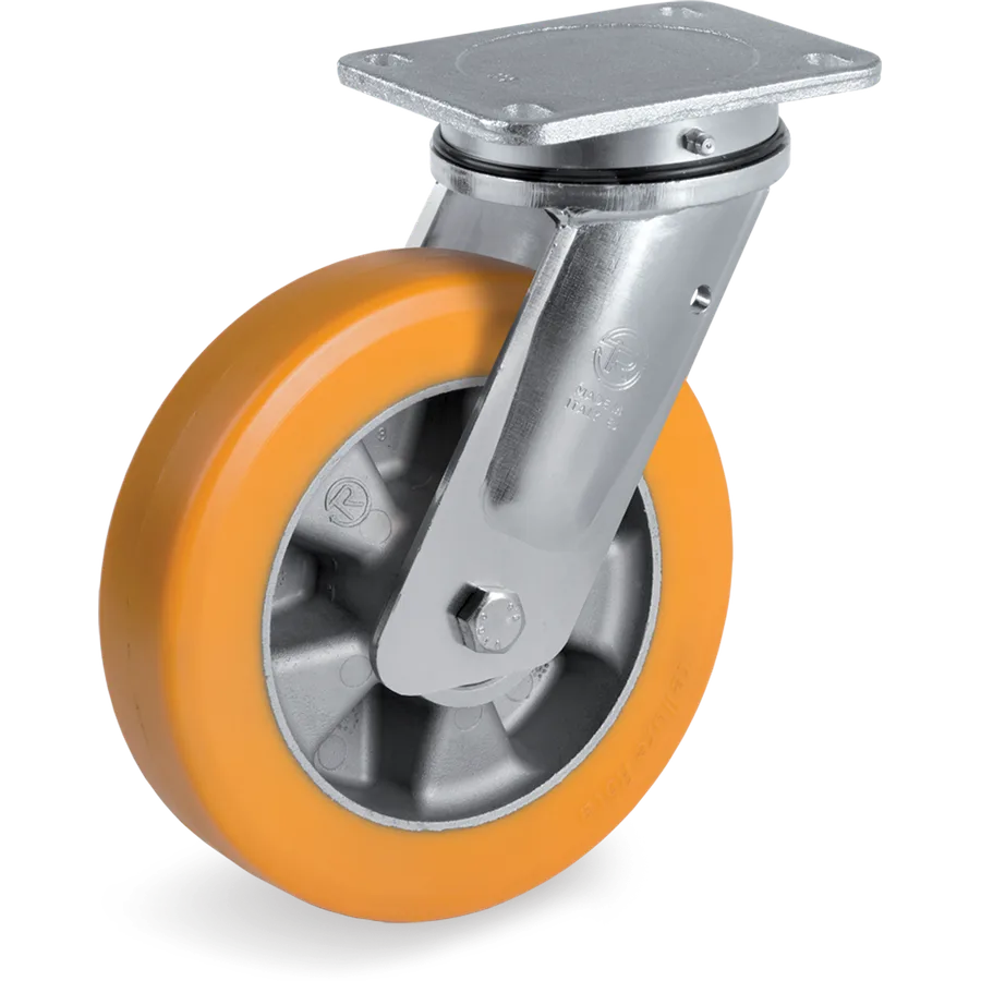 Tellure Rôta 655603B2 – TR polyurethane swivel castor Ø125×40 mm