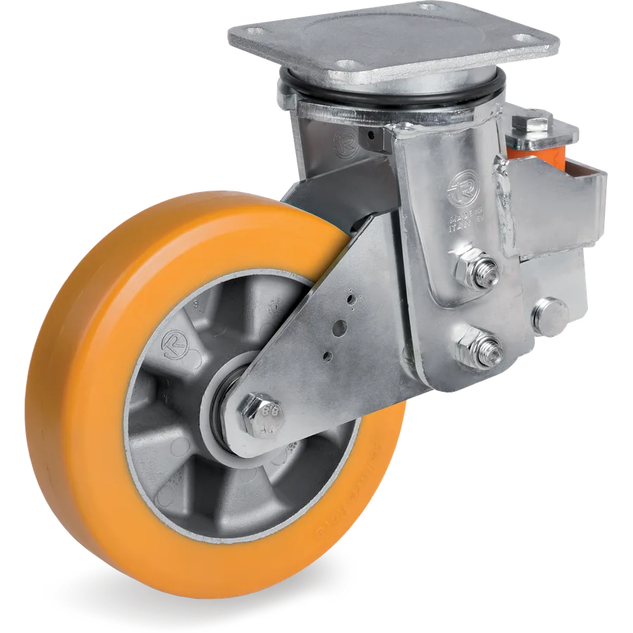 Tellure Rôta 655004 – TR polyurethane swivel castor Ø160×50 mm
