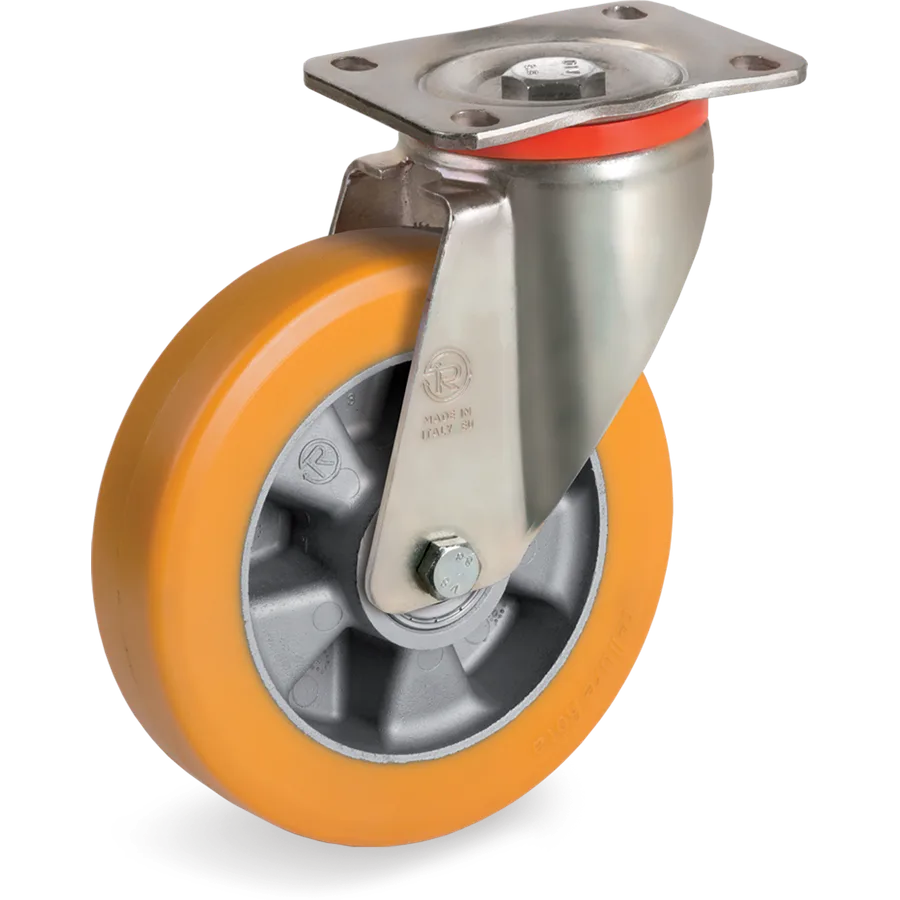 Tellure Rôta 655305 – TR polyurethane swivel castor Ø180×50 mm