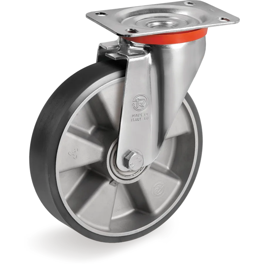 Tellure Rôta 659303ESD – Rueda giratoria de poliuretano TR ESD Ø125×35 mm