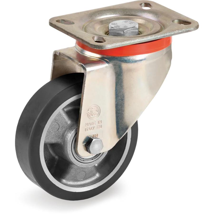 Tellure Rôta 657602ESD – TR ESD polyurethane swivel castor Ø100×30 mm