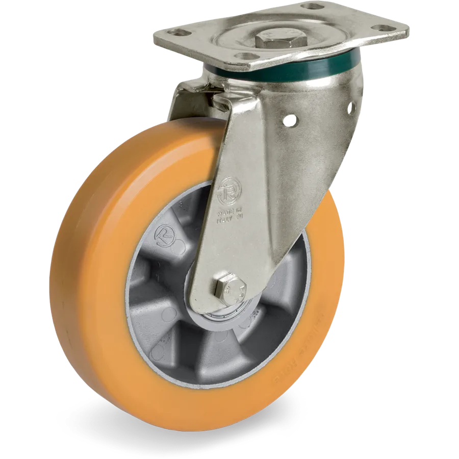 Tellure Rôta 655344 – Rueda giratoria de poliuretano TR Ø160×50 mm
