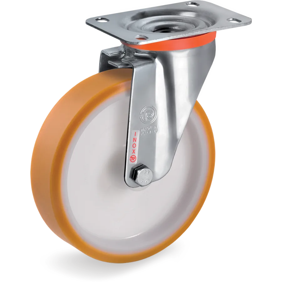 Tellure Rôta 664401 – Rueda giratoria de poliuretano TR Ø80×25 mm