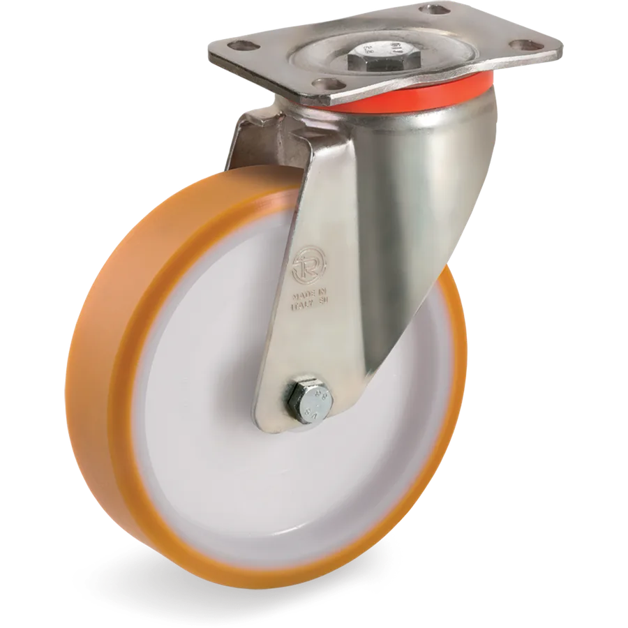 Tellure Rôta 667303 – TR polyurethane swivel castor Ø125×30 mm