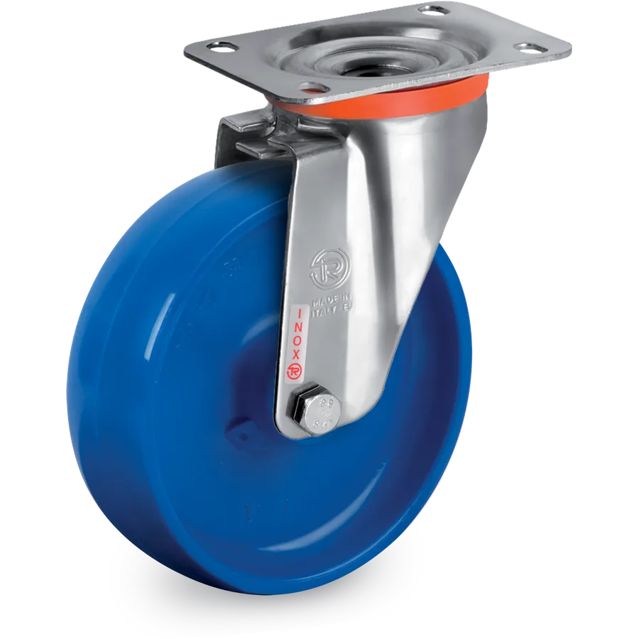 Tellure Rôta 684401BLU – Rueda giratoria de poliamida 6 Ø80×30 mm