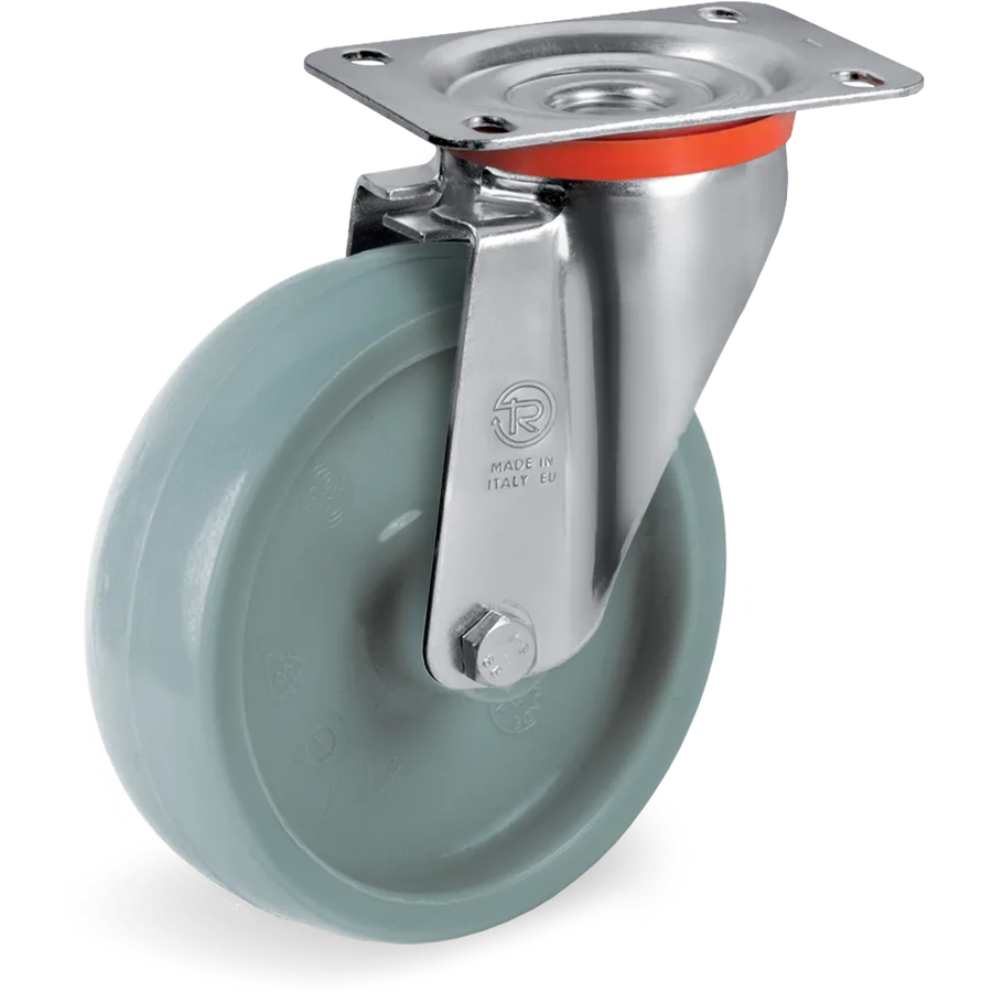 Tellure Rôta 684501GRY – Rueda giratoria de poliamida 6 Ø80×30 mm