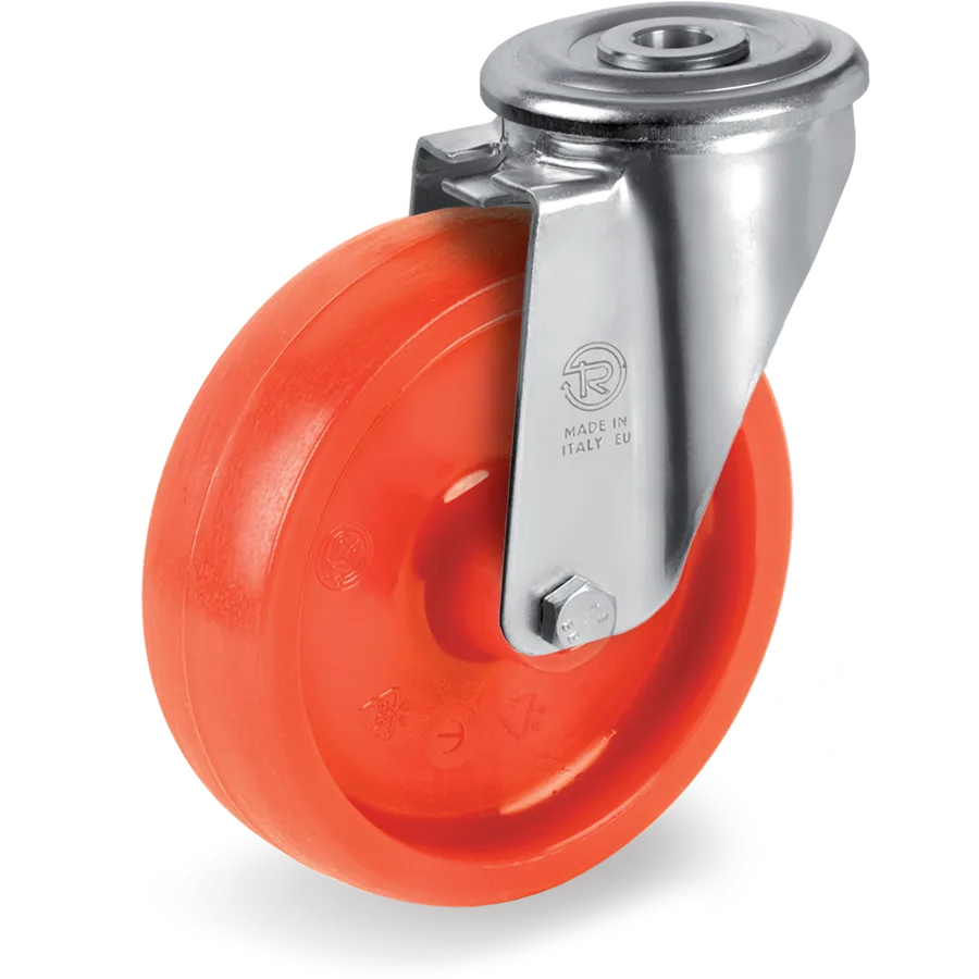 Tellure Rôta 687703ORA – Rueda giratoria de poliamida 6 Ø125×38 mm