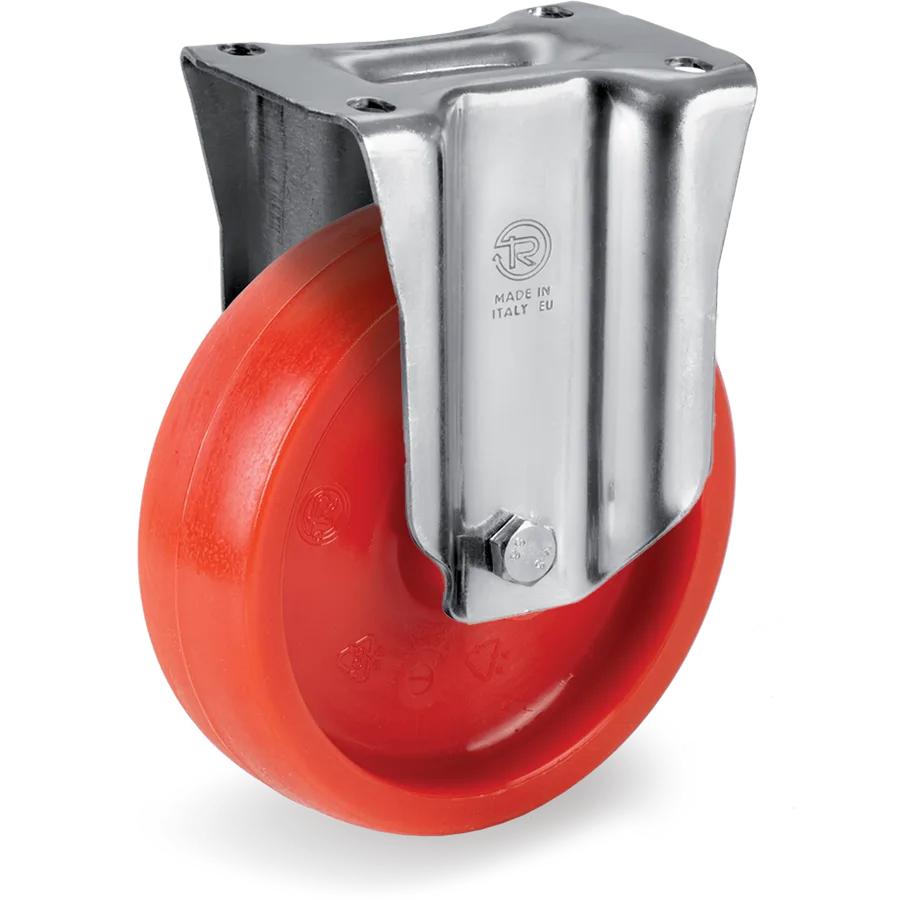 Tellure Rôta 685101RED – Polyamide 6 fixed castor Ø80×30 mm