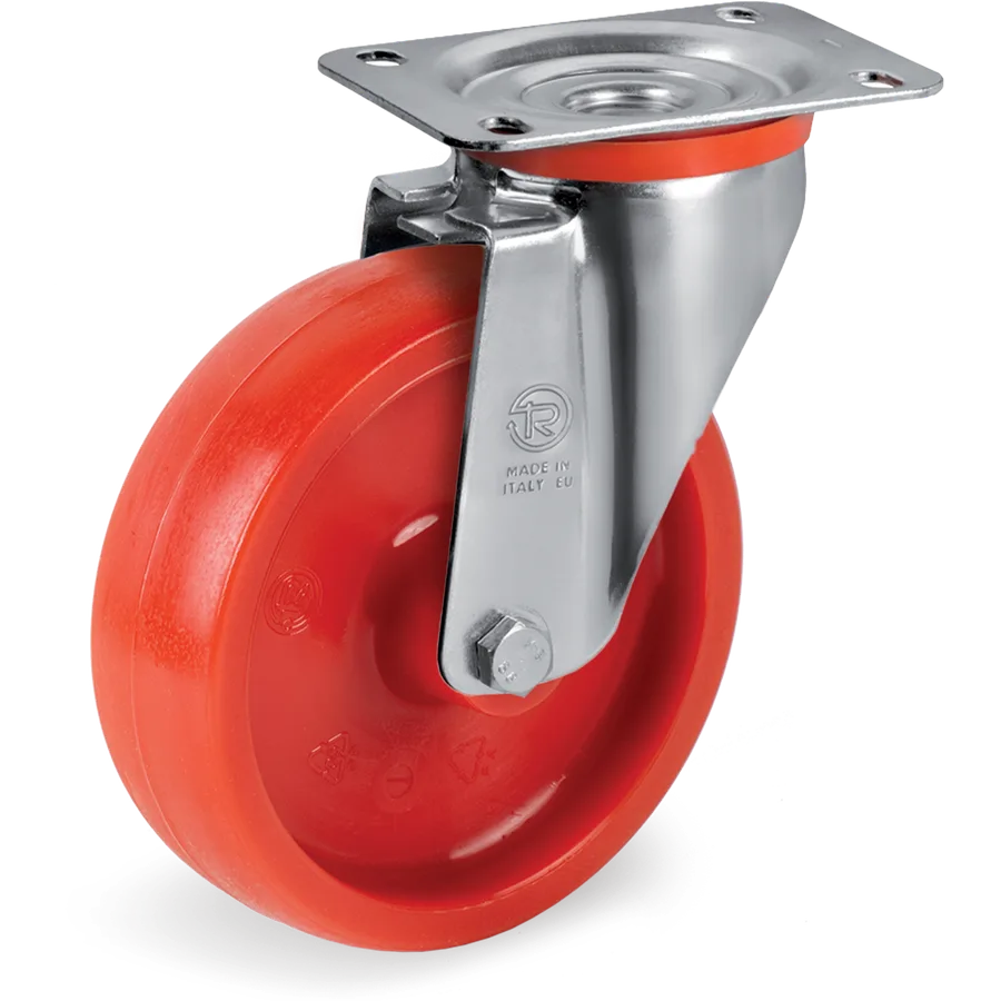 Tellure Rôta 684503RED – Polyamide 6 swivel castor Ø125×38 mm