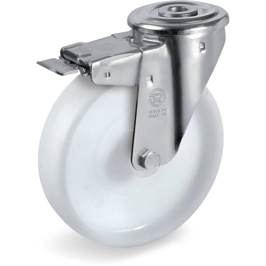 Tellure Rôta 686703 – Polyamide 6 swivel castor Ø125×38 mm with brake