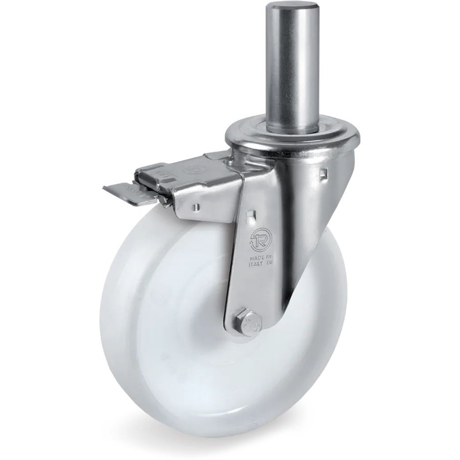 Tellure Rôta 687106 – Rueda giratoria de poliamida 6 Ø200×50 mm con freno