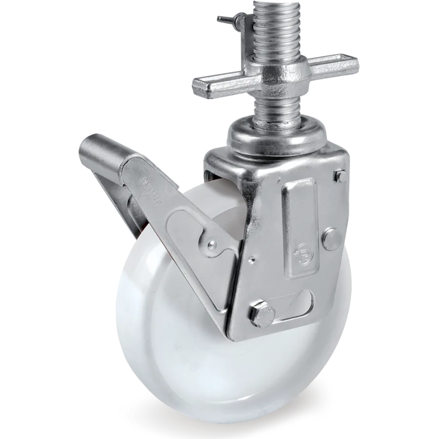 Tellure Rôta 689706 – Rueda giratoria de poliamida 6 Ø200×50 mm con freno