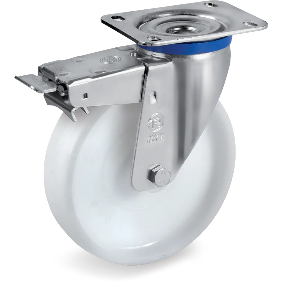 Tellure Rôta 688206 – Polyamide 6 swivel castor Ø200×50 mm with brake