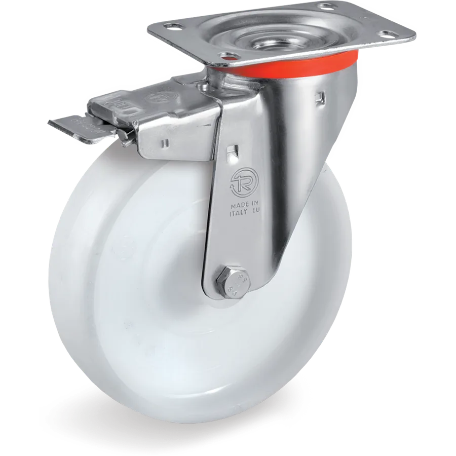 Tellure Rôta 686805 – Polyamide 6 swivel castor Ø175×45 mm with brake
