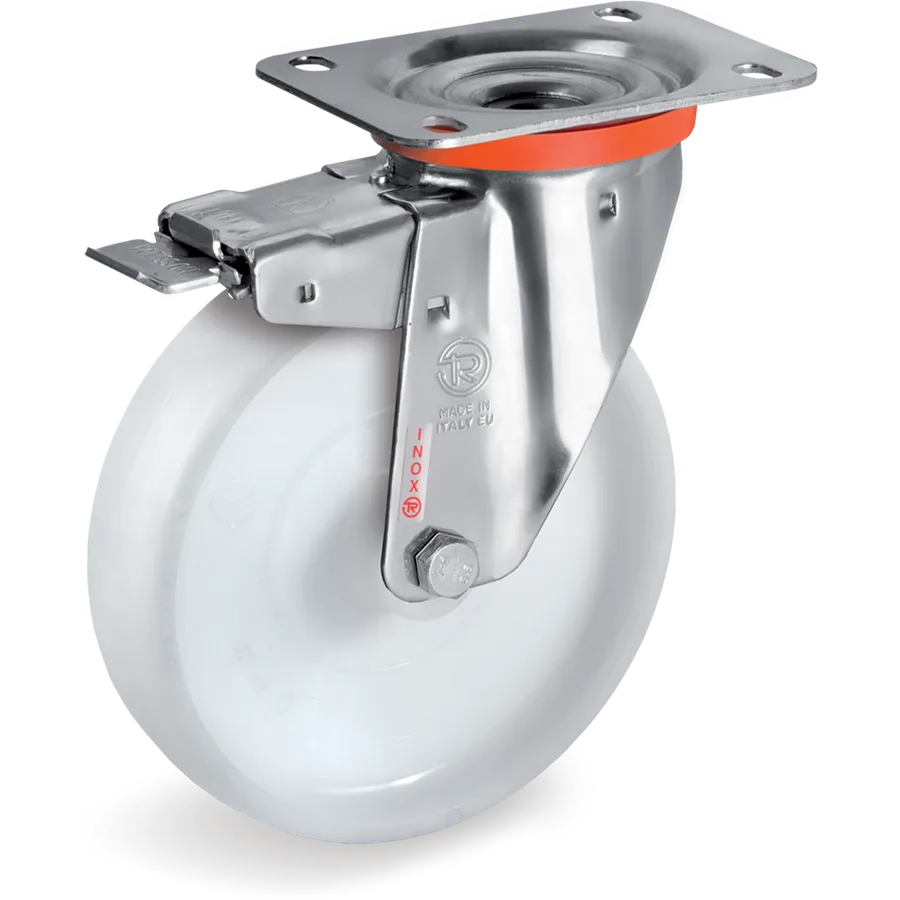 Tellure Rôta 689005 – Polyamide 6 swivel castor Ø175×45 mm with brake