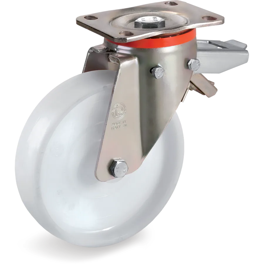 Tellure Rôta 686925 – Polyamide 6 swivel castor Ø175×45 mm with brake