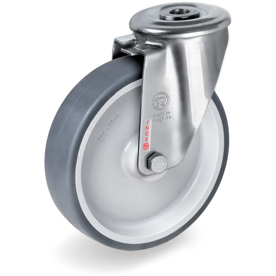 Tellure Rôta 717904 – Rueda giratoria de goma termoplástica Ø150×35 mm