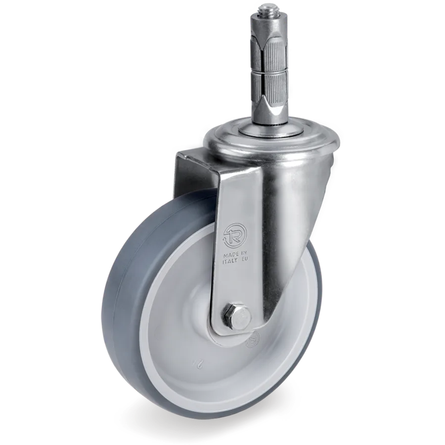 Tellure Rôta 719203 – Thermoplastic rubber swivel castor Ø125×35 mm