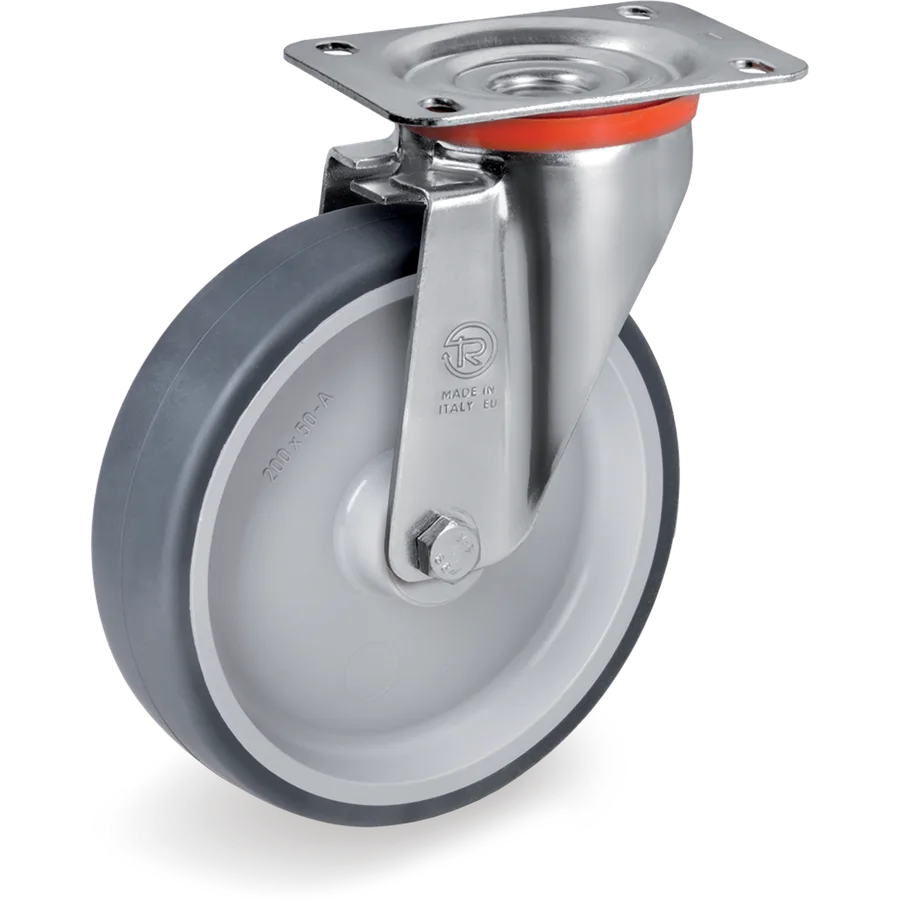 Tellure Rôta 714211 – Thermoplastic rubber swivel castor Ø150×45 mm