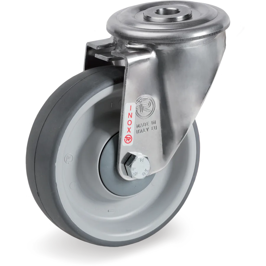 Tellure Rôta 716311 – Rueda giratoria de goma termoplástica Ø150×45 mm