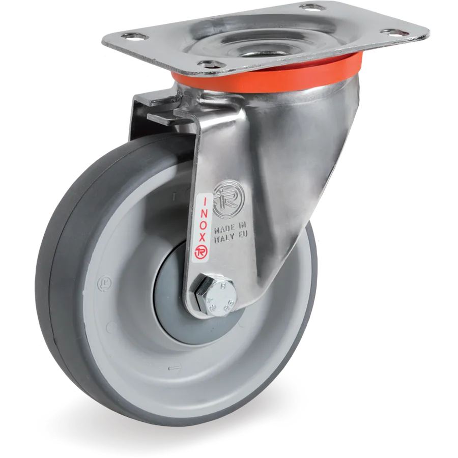 Tellure Rôta 715406 – Thermoplastic rubber swivel castor Ø200×50 mm