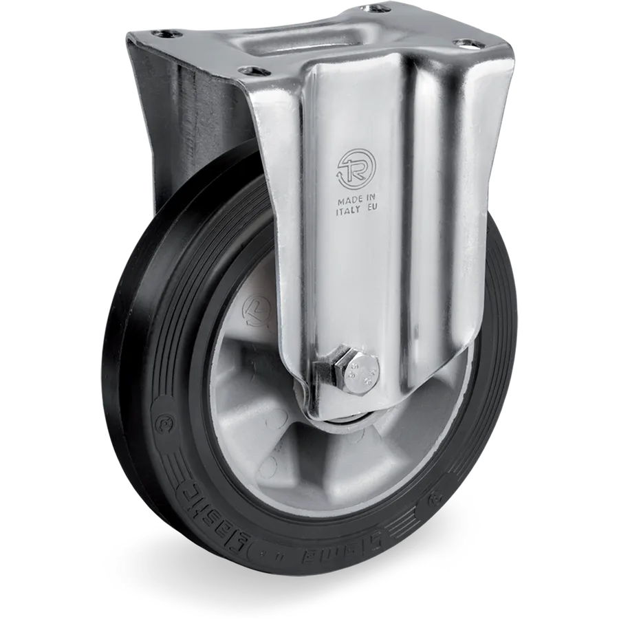 Tellure Rôta 726202 – Elastic rubber fixed castor Ø100×40 mm