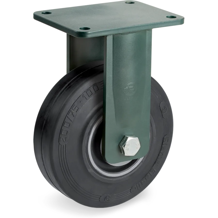 Tellure Rôta 729416 – Elastic rubber fixed castor Ø200×75 mm