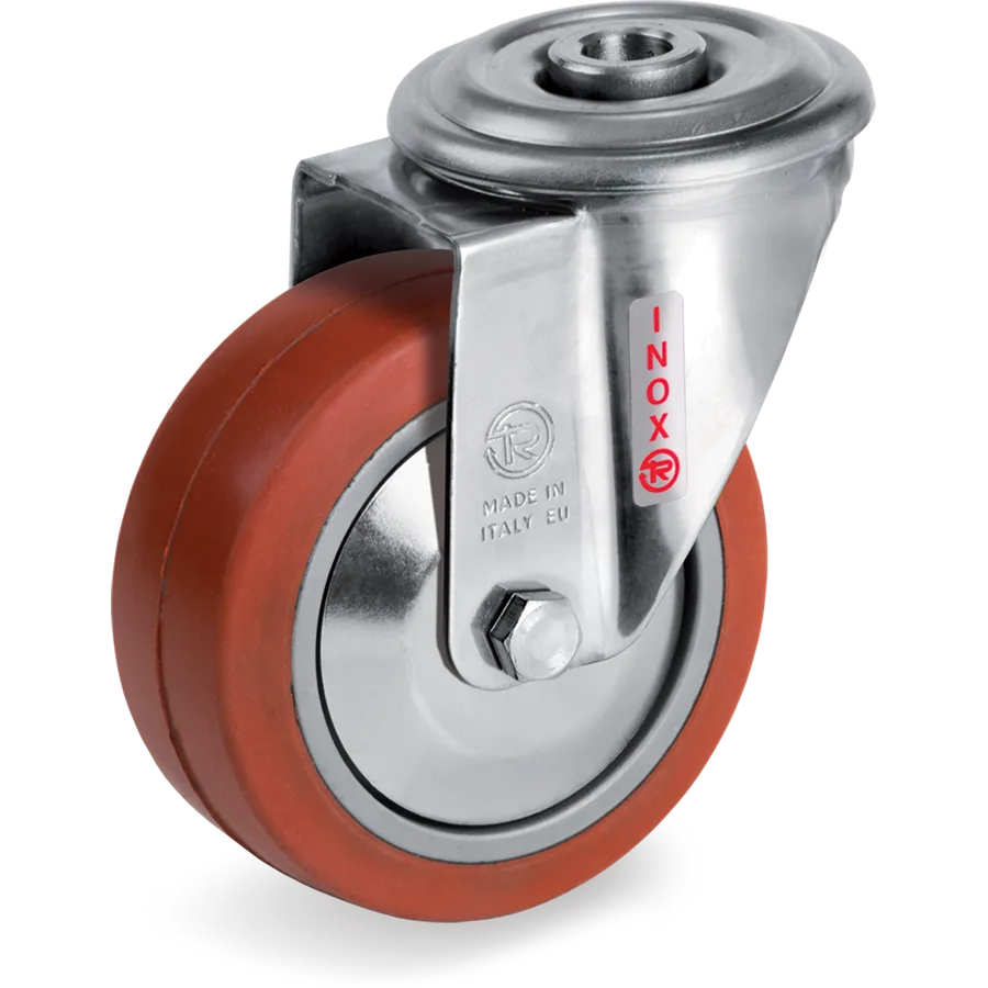 Tellure Rôta 727362PF – Rueda giratoria de goma silicónica Ø100×40 mm