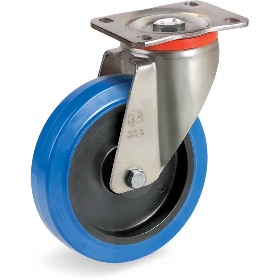 Tellure Rôta 736604AE – Rueda giratoria de goma elástica Ø160×48 mm