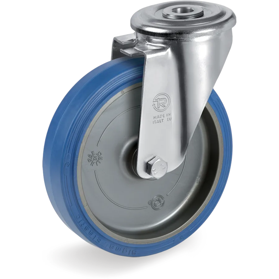 Tellure Rôta 737803 – Elastic rubber swivel castor Ø125×40 mm