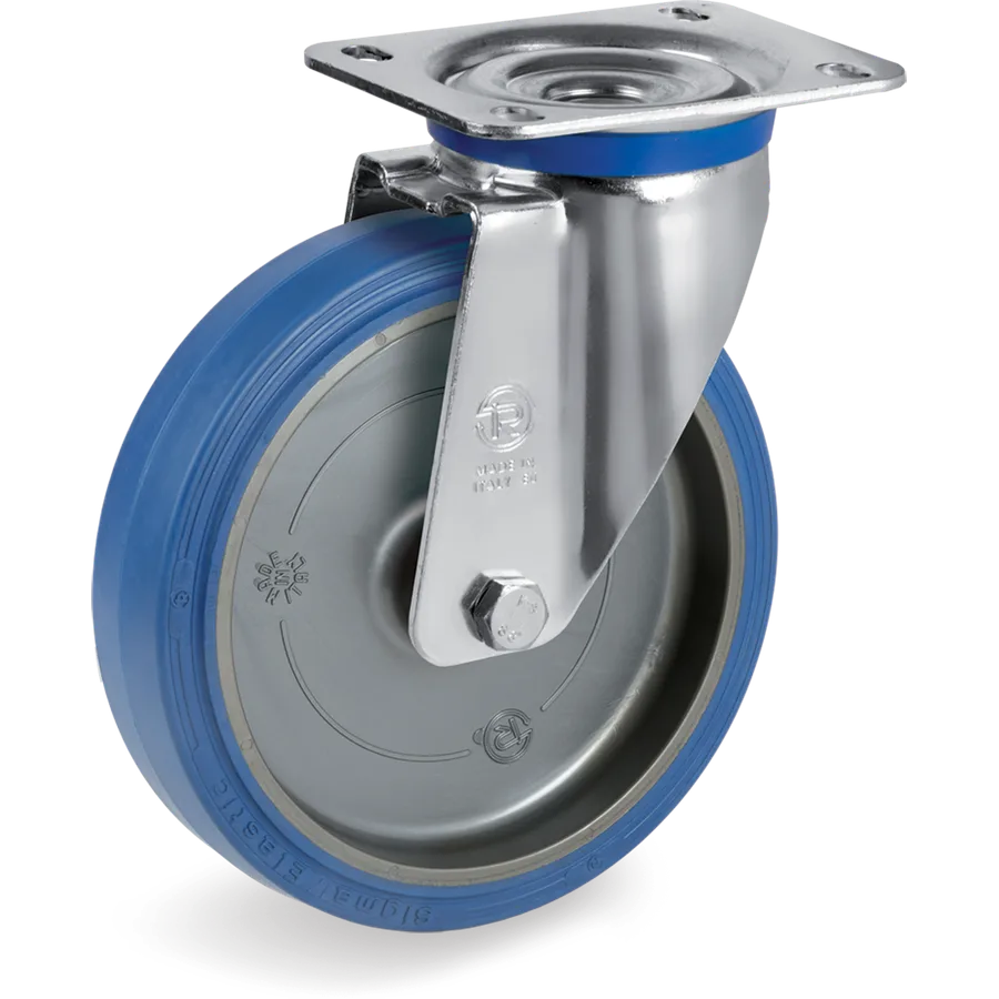Tellure Rôta 736906 – Rueda giratoria de goma elástica Ø200×50 mm