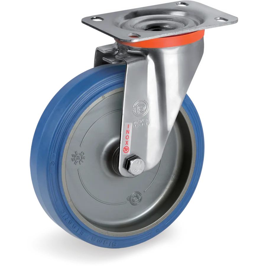 Tellure Rôta 739703 – Rueda giratoria de goma elástica Ø125×40 mm