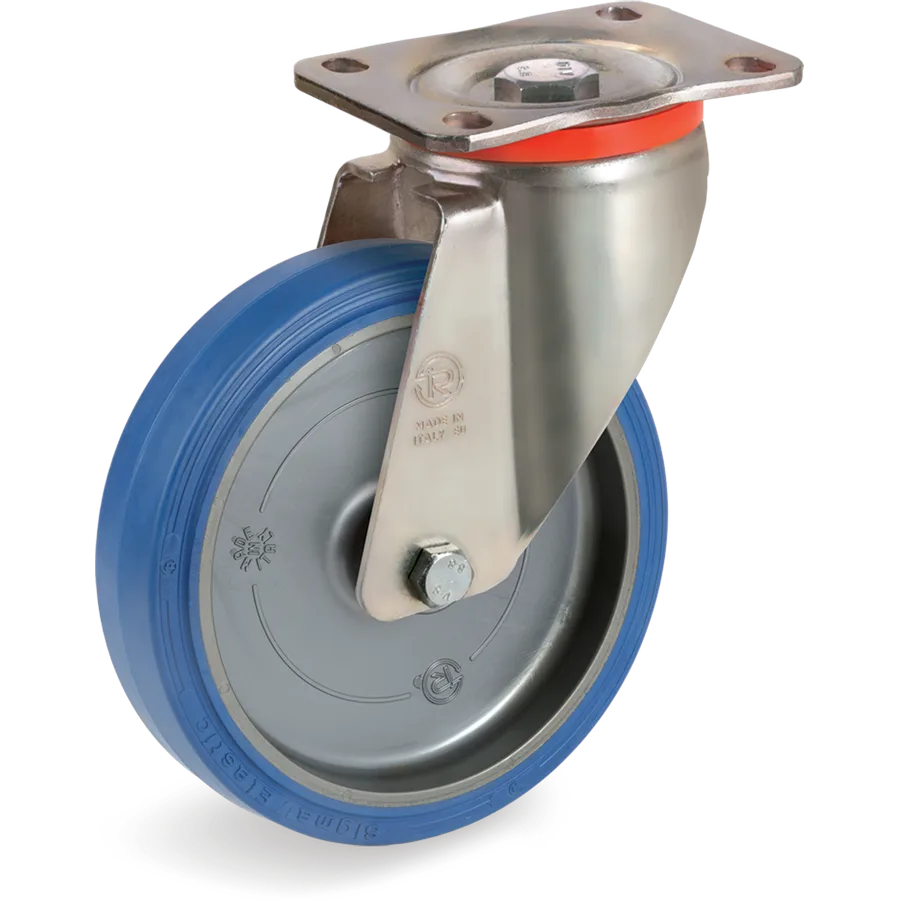 Tellure Rôta 736603 – Elastic rubber swivel castor Ø125×40 mm