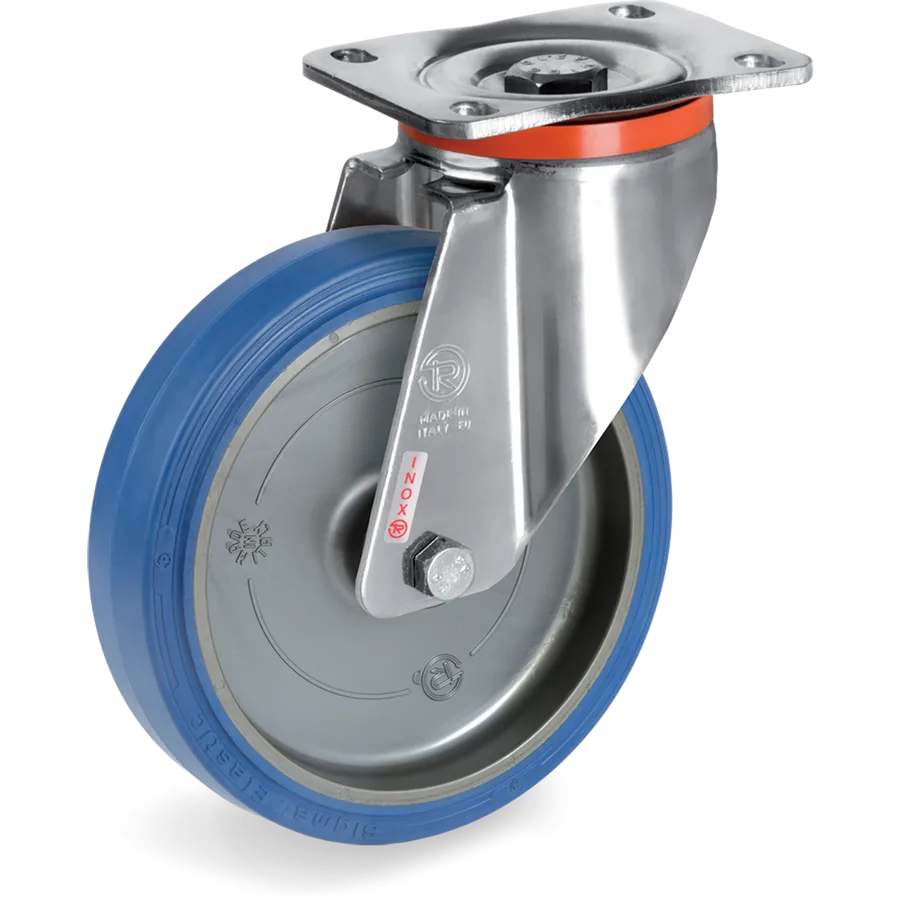 Tellure Rôta 737004 – Elastic rubber swivel castor Ø160×50 mm